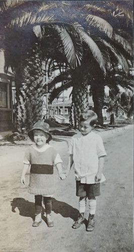 Daily Children on Palm Tree Lined Street