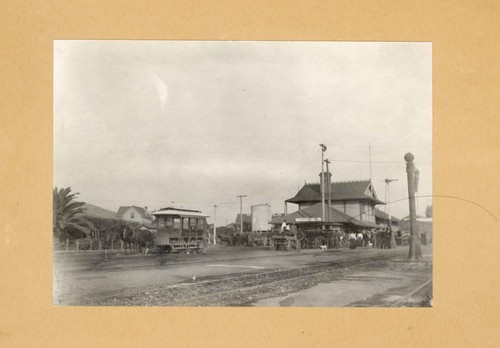 Ventura Railroad Station with Horse Car