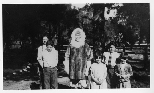 Group Photo, Children with Father O'Reilly, at Casitas Ranch