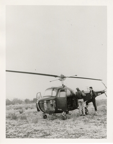 Helicopter in Field