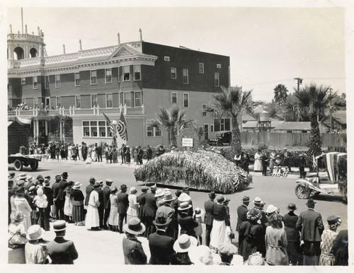 Parade along C Street, Oxnard Rotary Club Float