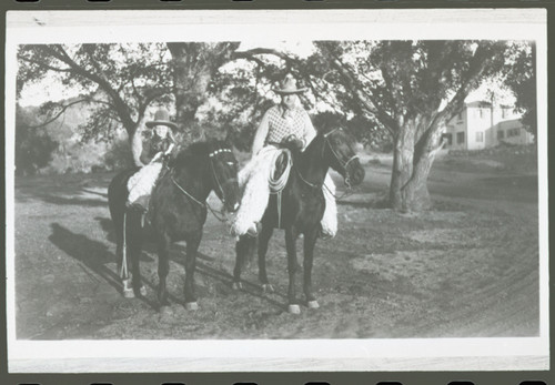 Katherine L. Hoffman and Walter H. Hoffman, Jr. on Horseback at Rancho Casitas