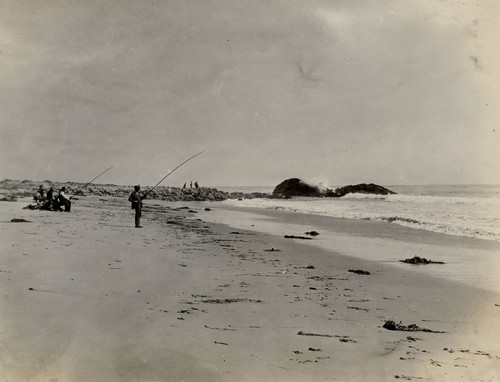 Men Surf Fishing Near Port Hueneme Pier