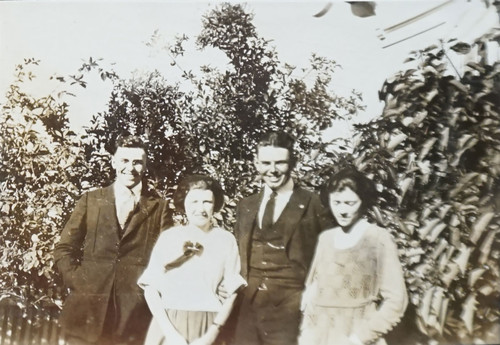 Outdoor Portrait of Two Young Men and Two Young Women