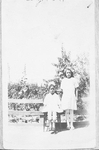 Maria and Refugio Sanchez as Girls