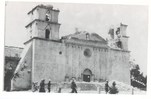 Santa Barbara Mission after Earthquake