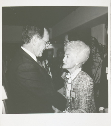 Katherine Hoffman Haley with President George H. W. Bush