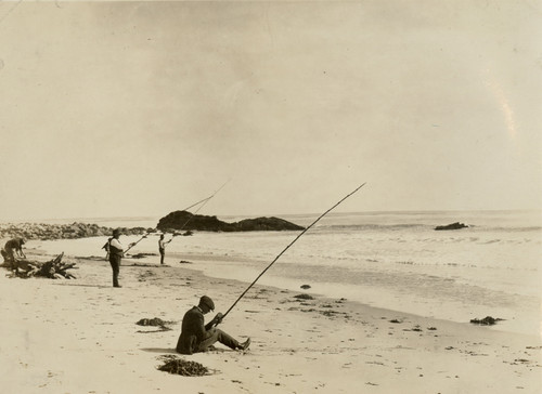 Men Surf Fishing Near Port Hueneme Pier