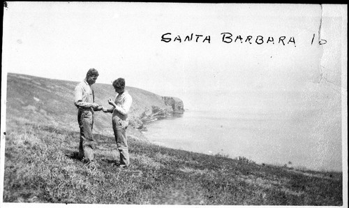 Two Men on Santa Barbara Island Bluff