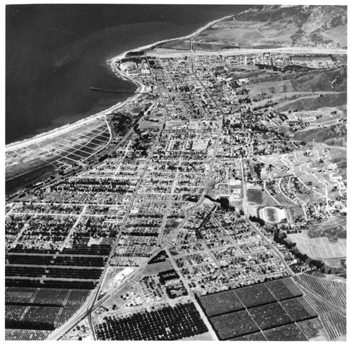 Aerial View of Ventura, 1947