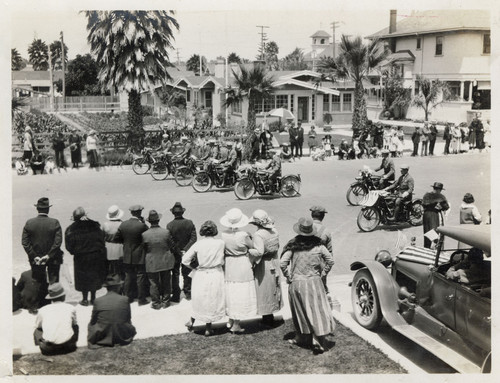 Parade along C Street, Men on Motorcycles