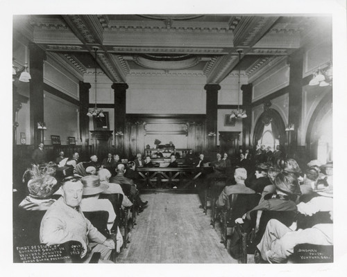 First Session of Superior Court in Ventura County's New Court House, 1913