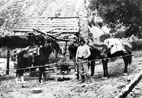 U.S. Forest Ranger at Willett Cabin in the Sespe