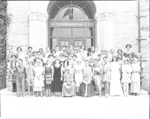 Large Group of Children in Costumes