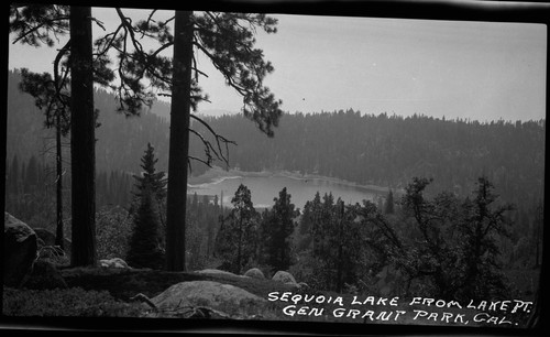 "Sequoia Lake from Lake Pt. Gen Grant Park, Calif"