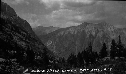 "Bubbs Creek Canyon from East Lake"