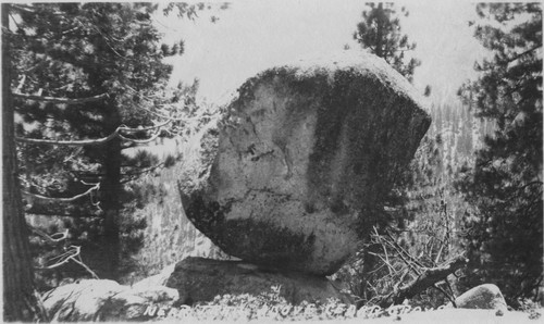 Balanced Rock just off the trail from Cedar Grove to Summit Mead