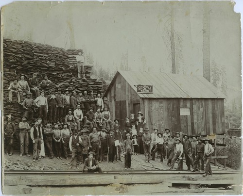 Group of Men at Sequoia Mt. Mission