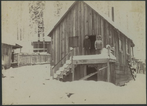 Three Men and Unknown Cabin