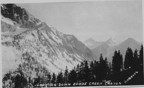 "Looking down Bubbs Creek Canyon"