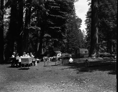 Camping, Campers in Azalea Campground