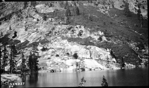 High Sierra Trail Investigation, showing north side upwith a 15% grade will be used to reach bench 1200 feet above lake. Montane Caporral