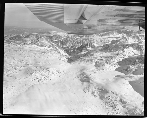 Muir Pass, View towards LeConte Canyon (aerial view)