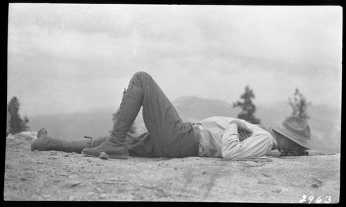 Col. John R. White, in repose on Big Baldy