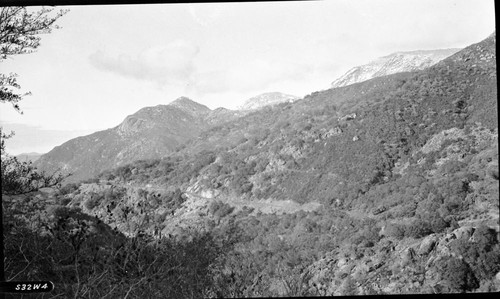 Construction, Middle Fork Kaweah at mile 4, Generals Highway relocation, Middle Fork Kaweah River Canyon