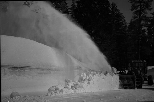 Record Heavy Snows, Upon removal from Visitor Center snow had to be blown into nearby meadow (See negatives No. 00945-6)