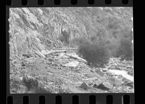 Flood and storm damage, flood damage to Highway 180 near Boyden Cave