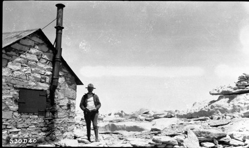 Stone shelter Mt. Whitney. Backcountry cabins and structures