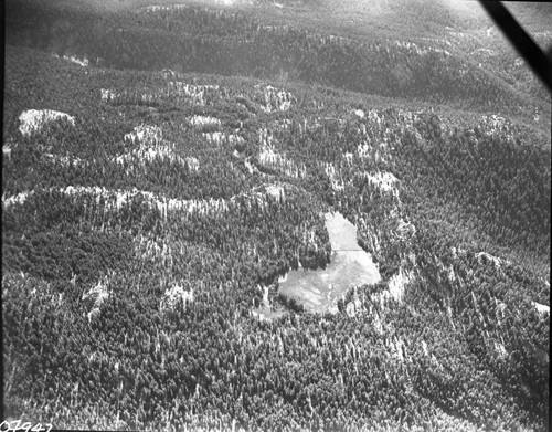 Meadow Studies, view from east, Air photo, Field notebook pg 1109. Misc. Meadows