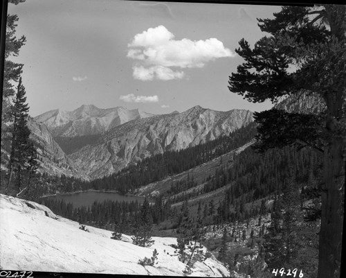 Misc. Lakes, East Lake. Mount Gardner in background. Misc. Mountains