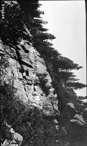 Construction, cliff face after construction. Sta. 348 + 60 to 351 + 12
