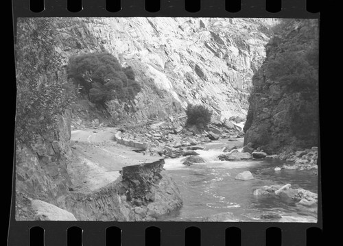 Flood and storm damage, flood damage to Highway 180 near Boyden Cave