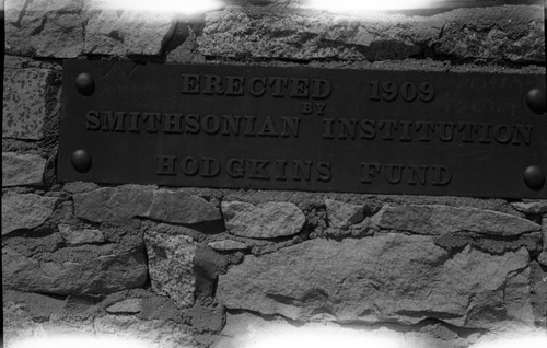 Plaques, Smithsonian Institution Shelter