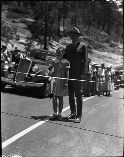 Dedications and Ceremonies, Col. White and unidentified girl