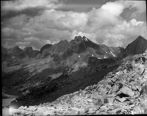 The Palisades from Mather Pass. Misc. Lakes - Palisade Lakes