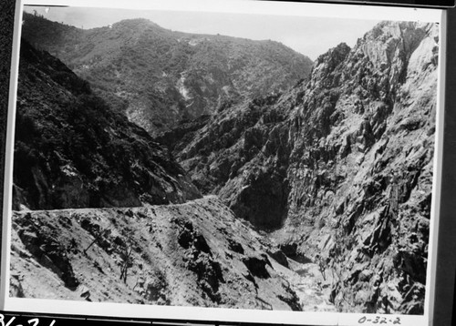 Construction, highway to Cedar Grove (180). South Fork Kings River Canyon