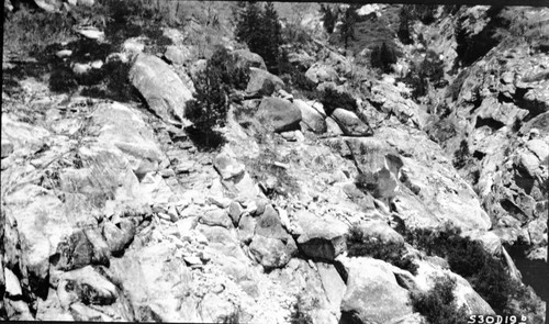 Construction, High Sierra Trail, Mehrten Creek (after). Trails