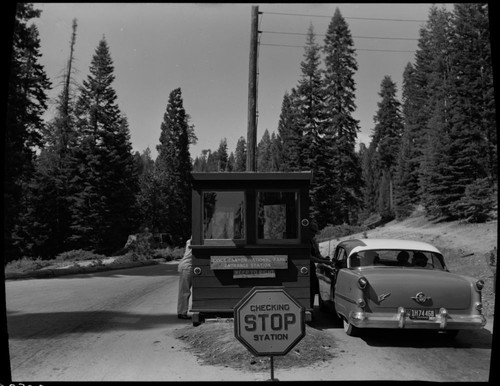 Buildings and Utilities, Big Stump Entrance Station. Ranger unidentified