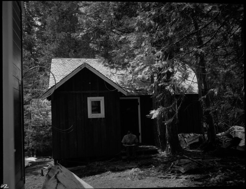 Buildings and Utilities, Private Cabins at Wilsonia Jerry Euband on porch