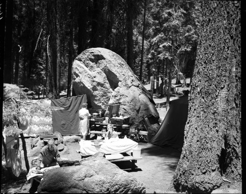 Camping, Upper Paradise Campground, Mr. Roy Thiederman and family. 1025 South Gramerly Dr. Los Angeles 19, California