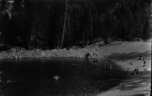 Miscellaneous Visitor Activities, Buildings and Utilities, Lodgepole Swimming Pool. Remarks: Pool destroyed in 1955 floowd. Unknown Date