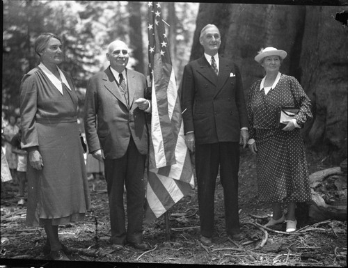 Dedications and Ceremonies, Susan B. Anthony Tree Dedication. Misc. Groups. Persons unidentified - relatives of Anthony