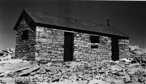 Backcountry cabins and structures, Mt. Whitney, Smithsonian Institute Shelter. Unknown Date