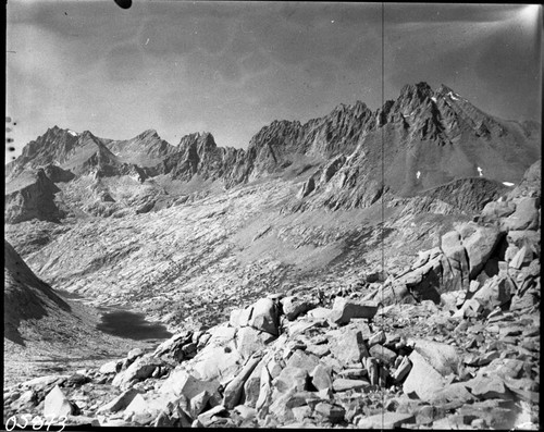 The Palisades, Palisades from Mather Pass, Misc. Lakes, Upper Palisade Lake