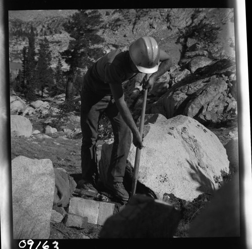 Backcountry cleanup, uncovering cans