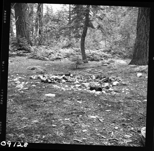 Backcountry cleanup, Charlotte Meadow camp, typical un-supervised messy condition